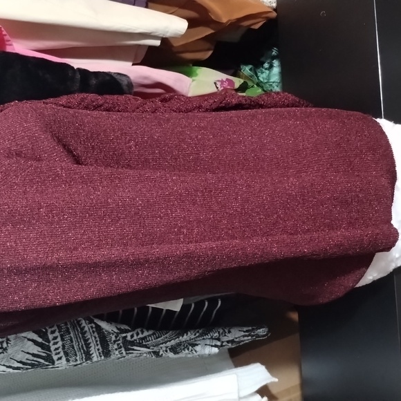 Coldwater Creek knit sweater with scarf sparkle Large - Picture 7 of 11